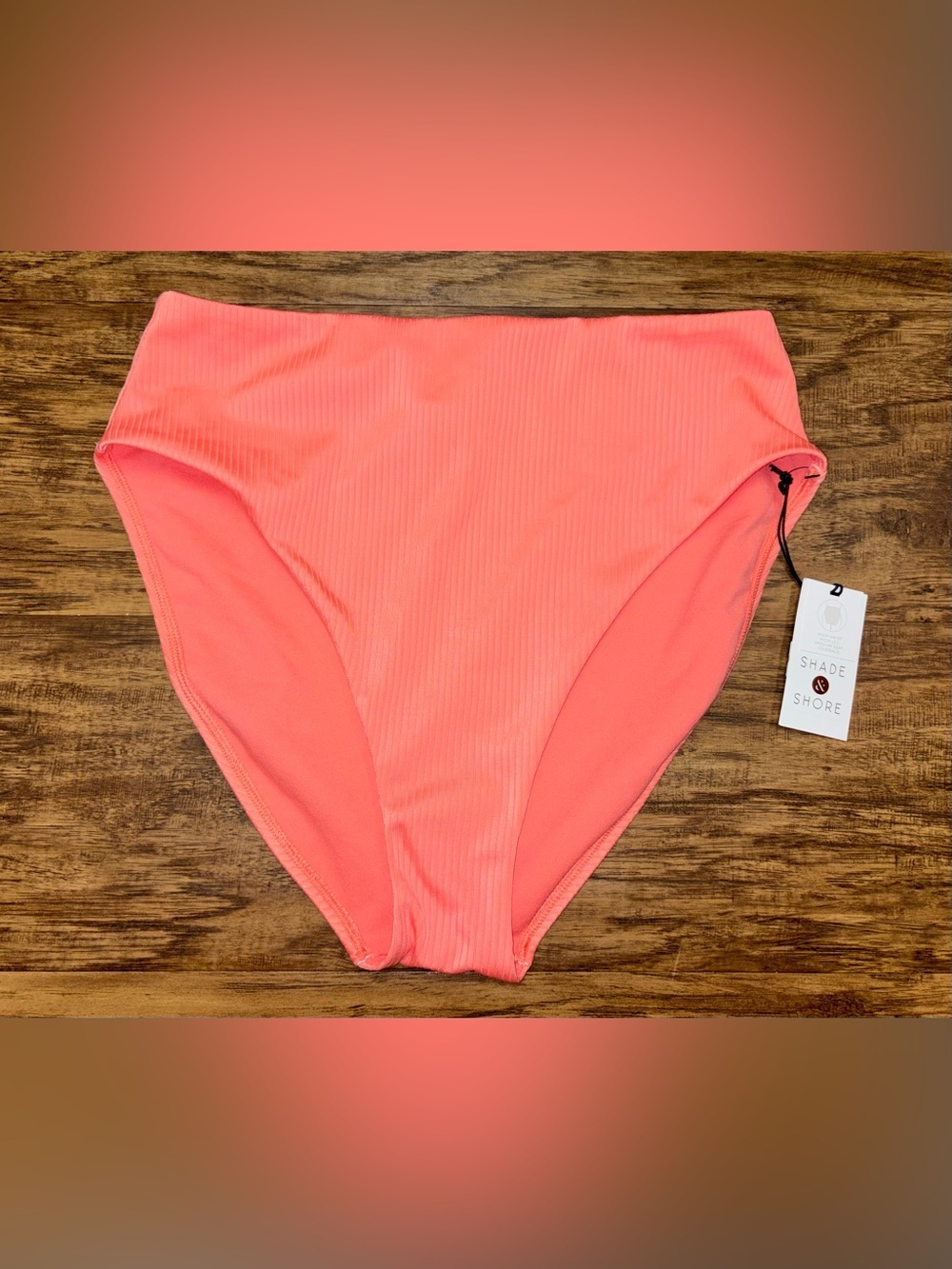 Shade & Shore High Waisted Bikini Bottom Size Medium NWT